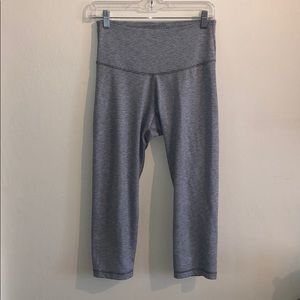 Old navy active grey and blue striped leggings.